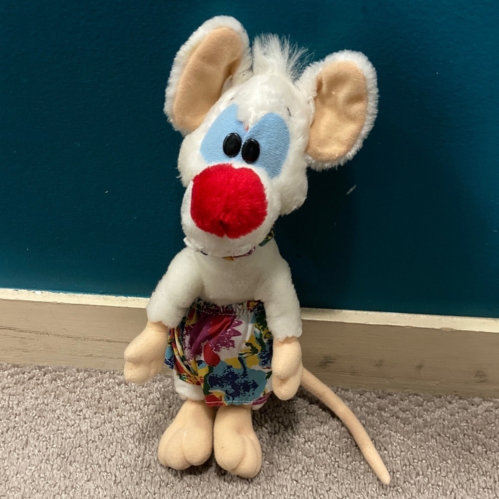 Vintage Animaniacs 1997 pinky rat plush